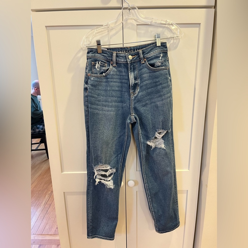 2 Pairs of american eagle straight jeans